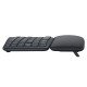 Logitech Ergo K860 clavier RF sans fil + Bluetooth Suisse Noir