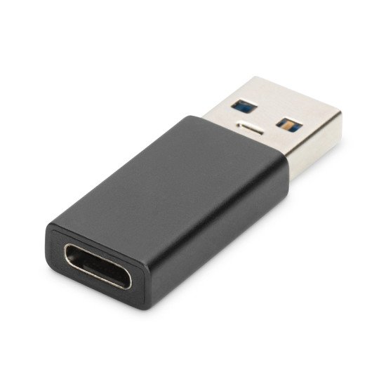 Digitus AK-300524-000-S changeur de genre de câble USB A USB C Noir