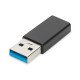 Digitus AK-300524-000-S changeur de genre de câble USB A USB C Noir