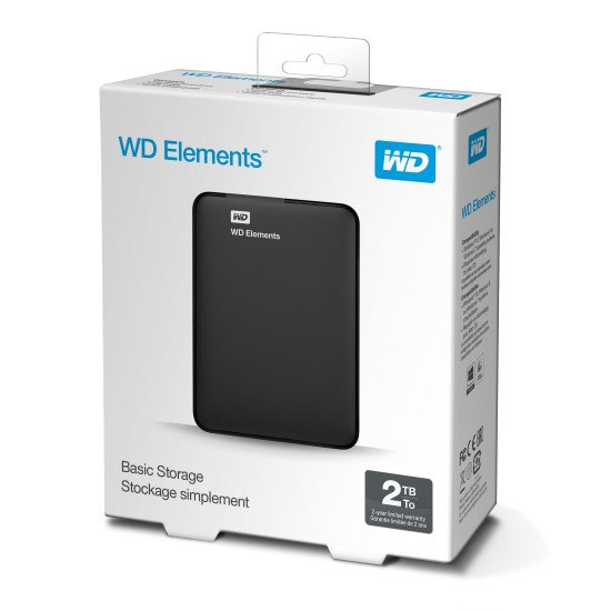 Western Digital WD Elements disque dur externe 2 To 2.5" Micro-USB B 3.2 Gen 1 (3.1 Gen 1) Noir