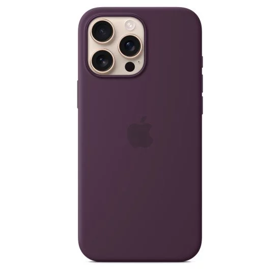 Apple Coque en silicone avec MagSafe pour iPhone 16 Pro Max - Prune Apple Coque en silicone avec MagSafe pour iPhone 16 Pro Max - Prune