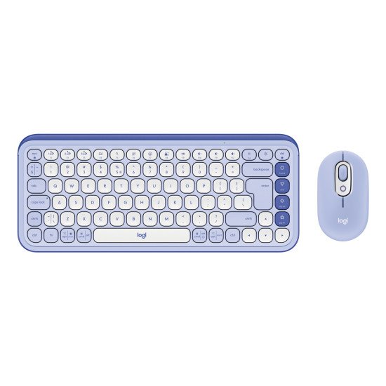 Logitech POP Icon Combo clavier Souris incluse Universel Bluetooth QWERTY US International Lilas, Blanc Logitech POP Icon Combo clavier Souris incluse Universel Bluetooth QWERTY US International Lilas, Blanc