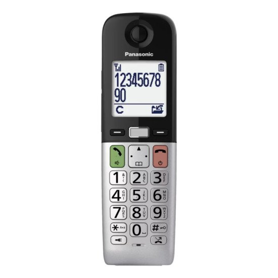 Panasonic KX-TGU432 Téléphone DECT Identification de l'appelant Noir, Argent