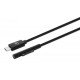 Manhattan Câble de charge USB-C vers Microsoft Surface, 1,8 m, mâle à mâle, 15 V/3 A, charge uniquement (pas de données), noir, garantie à vie