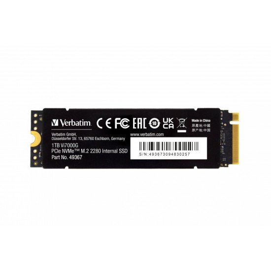 Verbatim Vi7000 PCIe NVMe M.2 SSD 1TB 1000 Go