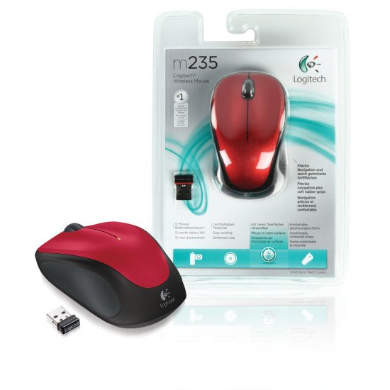 Logitech LGT-M235R Souris Optique Sans fil