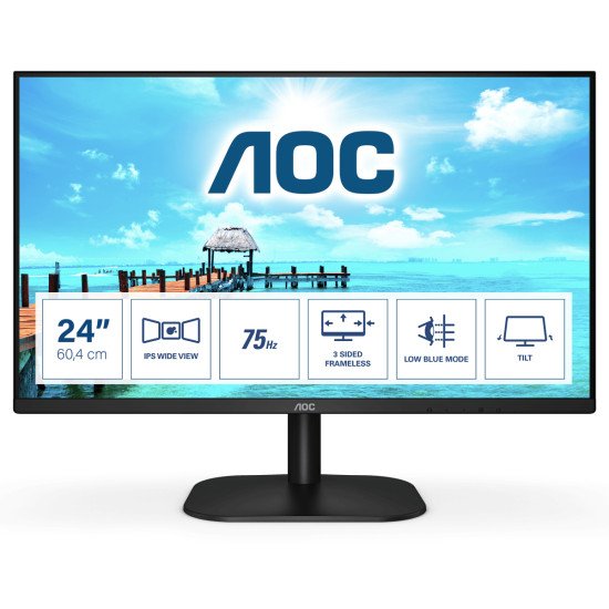AOC B2 24B2XH/EU LED écran PC 24" 1920 x 1080 pixels Full HD Noir