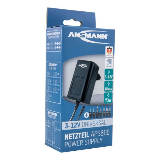 Ansmann APS 600 unité d'alimentation d'énergie 7,2 W Noir