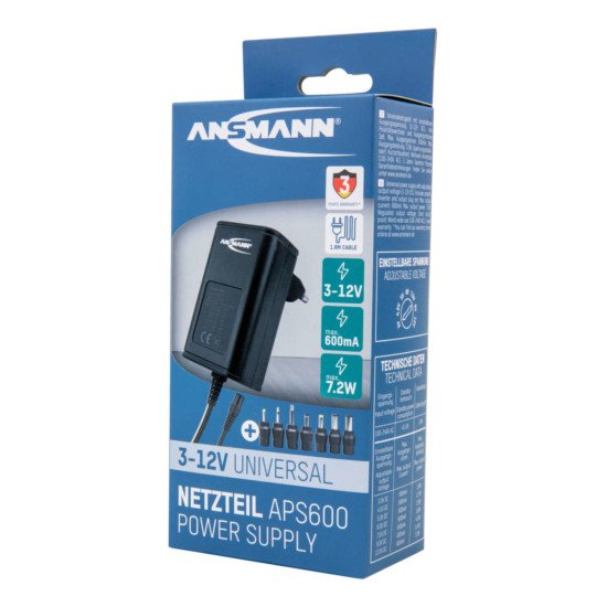 Ansmann APS 600 unité d'alimentation d'énergie 7,2 W Noir