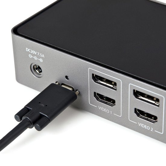 StarTech.com Dock USB-C & USB-A - Station d'Accueil Universelle à Triple Écran DisplayPort & HDMI 4K 60Hz - 85W Power Delivery, 6x USB Hub, GbE, Audio - USB 3.1 Gen 2 10Gbps