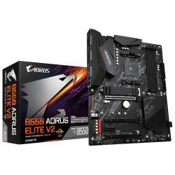 Gigabyte B550 AORUS ELITE V2 carte mère AMD B550 Emplacement AM4 ATX Gigabyte B550 AORUS ELITE V2 carte mère AMD B550 Emplacement AM4 ATX