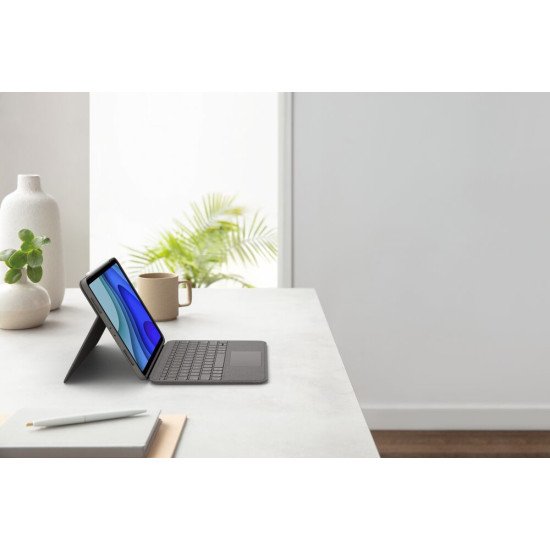 Logitech Folio Touch QWERTY Gris Smart Connector Logitech Folio Touch QWERTY Gris Smart Connector