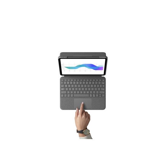 Logitech Folio Touch QWERTY Gris Smart Connector Logitech Folio Touch QWERTY Gris Smart Connector