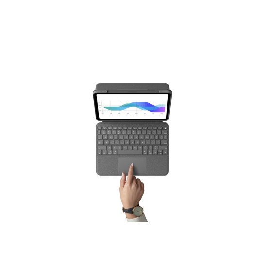 Logitech Folio Touch QWERTY Gris Smart Connector