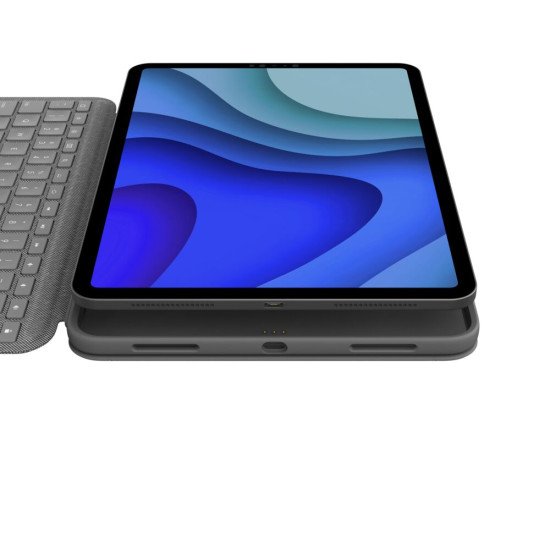 Logitech Folio Touch QWERTY Gris Smart Connector