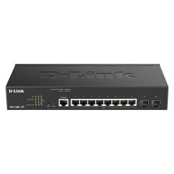 D-Link DGS-2000-10P commutateur réseau Géré L2/L3 Gigabit Ethernet (10/100/1000) Connexion Ethernet, supportant l'alimentation via ce port (PoE) 1U Noir