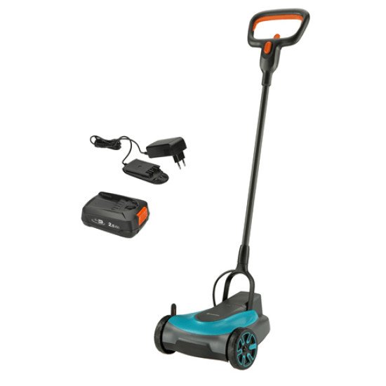 Gardena HandyMower Tondeuse à gazon poussée Batterie Noir, Bleu, Orange