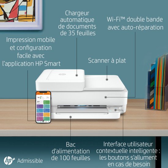 HP ENVY 6430e A jet d'encre thermique 4800 x 1200 DPI 10 ppm Wifi