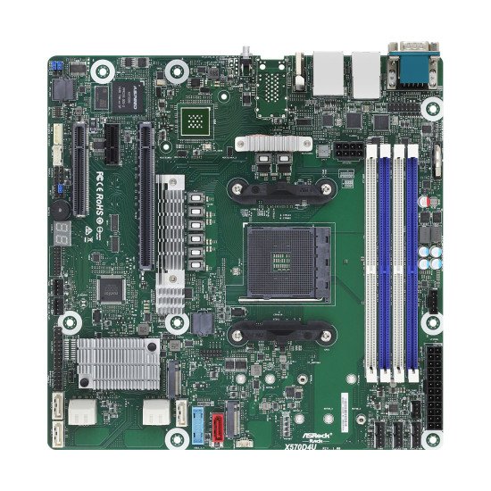 Asrock X570D4U carte mère AMD X570 Emplacement AM4 micro ATX Asrock X570D4U carte mère AMD X570 Emplacement AM4 micro ATX