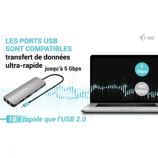 i-tec USB-C Metal Nano 2x Display Docking Station + Power Delivery 100 W i-tec USB-C Metal Nano 2x Display Docking Station + Power Delivery 100 W