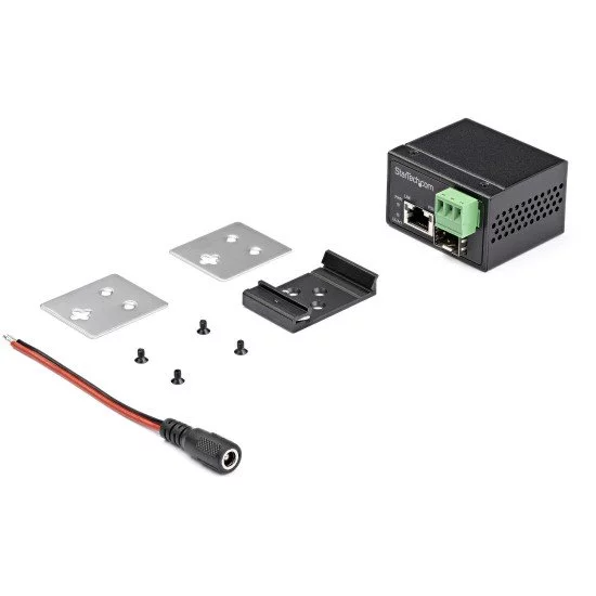 StarTech.com Convertisseur Fibre RJ45 PoE+ Industriel 30W - SFP vers RJ45 - Gigabit Fibre Optique Mono Mode/Multi Mode vers Cuivre - Mini Boîtier IP-30 Durable / -40 à +75°C StarTech.com Convertisseur Fibre RJ45 PoE+ Industriel 30W - SFP vers RJ45 - Gigabit Fibre Optique Mono Mode/Multi Mode vers Cuivre - Mini Boîtier IP-30 Durable / -40 à +75°C