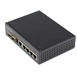 StarTech.com Switch Gigabit Ethernet Industriel 6 Ports - 4 PoE RJ45 + 2 Slots SFP 30W PoE+ 48VDC 10/100/1000 Mbps - Switch LAN Power Over Ethernet -40°C à 75°C - Montage/Connecteur DIN StarTech.com Switch Gigabit Ethernet Industriel 6 Ports - 4 PoE RJ45 + 2 Slots SFP 30W PoE+ 48VDC 10/100/1000 Mbps - Switch LAN Power Over Ethernet -40°C à 75°C - Montage/Connecteur DIN