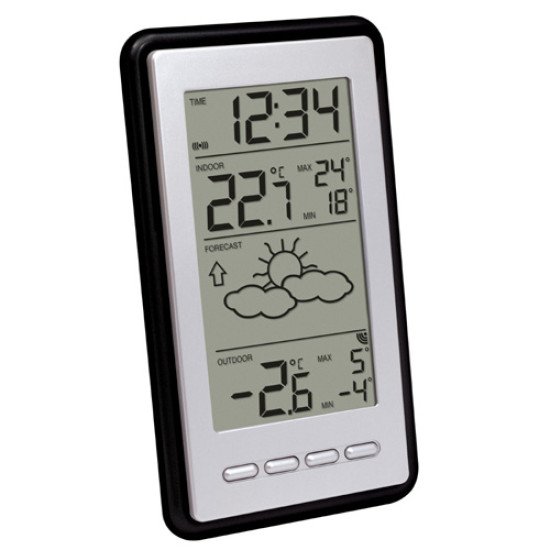 Technoline WS 9130-IT station météo numérique Noir, Argent