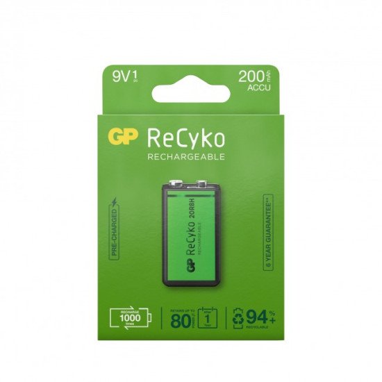 GP Batteries ReCyko Batterie rechargeable 9V Hybrides nickel-métal (NiMH)