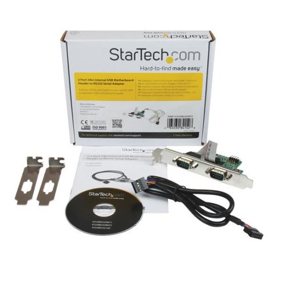 StarTech.com Adaptateur Interne Carte Mère USB vers 2 Ports Série RS232 DB-9 - 61 cm