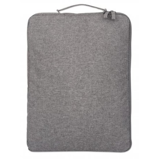 Manhattan Housse Seattle pour ordinateur portable 15,6", grise, rembourrée, intérieur ultra doux, compartiment principal à double zip, poche avant zippée, boucle de transport, résistante à l'eau, garantie 3 ans