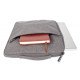 Manhattan Housse Seattle pour ordinateur portable 15,6", grise, rembourrée, intérieur ultra doux, compartiment principal à double zip, poche avant zippée, boucle de transport, résistante à l'eau, garantie 3 ans