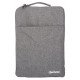 Manhattan Housse Seattle pour ordinateur portable 15,6", grise, rembourrée, intérieur ultra doux, compartiment principal à double zip, poche avant zippée, boucle de transport, résistante à l'eau, garantie 3 ans