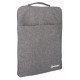 Manhattan Housse Seattle pour ordinateur portable 15,6", grise, rembourrée, intérieur ultra doux, compartiment principal à double zip, poche avant zippée, boucle de transport, résistante à l'eau, garantie 3 ans