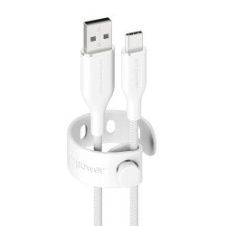 PanzerGlass empower™ by ® Racing 60W USB-A to USB-C Cable | USB 2.0 | 1.2M | Silver White câble USB Blanc