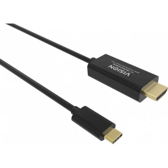 Vision TC 2MUSBCDP8K/BL câble DisplayPort 2 m USB Type-C Noir Vision TC 2MUSBCDP8K/BL câble DisplayPort 2 m USB Type-C Noir