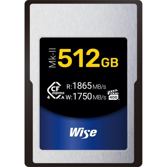 Wise CFX4-A512M2 mémoire flash 512 Go CFexpress Type A Wise CFX4-A512M2 mémoire flash 512 Go CFexpress Type A