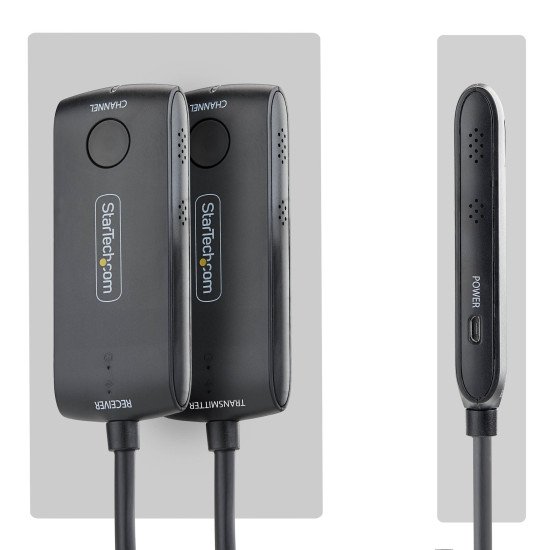 StarTech.com Extendeur HDMI Sans Fil pour Salles de Réunion et Espaces de Travail Collaboratifs, 4K 60Hz, Portée de 20m, Alimentation par USB, Kit Transmetteur et Récepteur Plug-and-Play