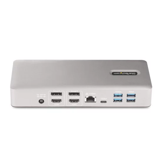 StarTech.com Station d'Accueil Thunderbolt 4 pour Écrans Multiples, Docking Station/Dock pour Quadruples/Triples/Doubles Écrans - 2x HDMI/2x DisplayPort, Hub 7x USB, Ethernet 2.5Gb, Power Delivery 98W StarTech.com Station d'Accueil Thunderbolt 4 pour Écrans Multiples, Docking Station/Dock pour Quadruples/Triples/Doubles Écrans - 2x HDMI/2x DisplayPort, Hub 7x USB, Ethernet 2.5Gb, Power Delivery 98W