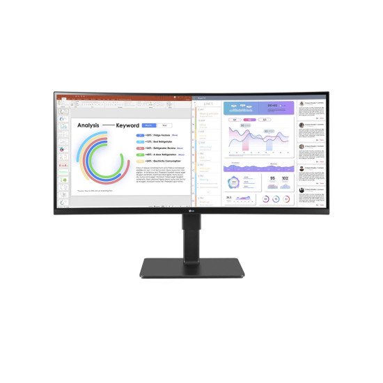 LG 34BQ77QC-B écran PC 86,4 cm (34") 3440 x 1440 pixels Wide Quad HD Noir