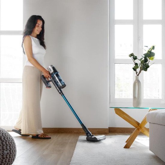 Cecotec Conga Rockstar RS50 Aspirateur balai Batterie Sec Sac à poussière 0,5 L 400 W Noir, Bleu 2200 Ah