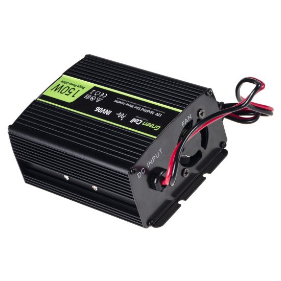 Green Cell INV06 adaptateur de puissance & onduleur Auto 150 W Noir