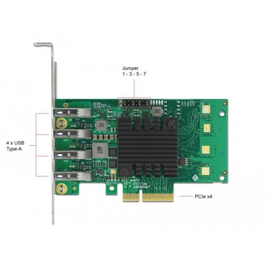 DeLOCK 89048 carte et adaptateur d'interfaces Interne USB 3.2 Gen 1 (3.1 Gen 1)