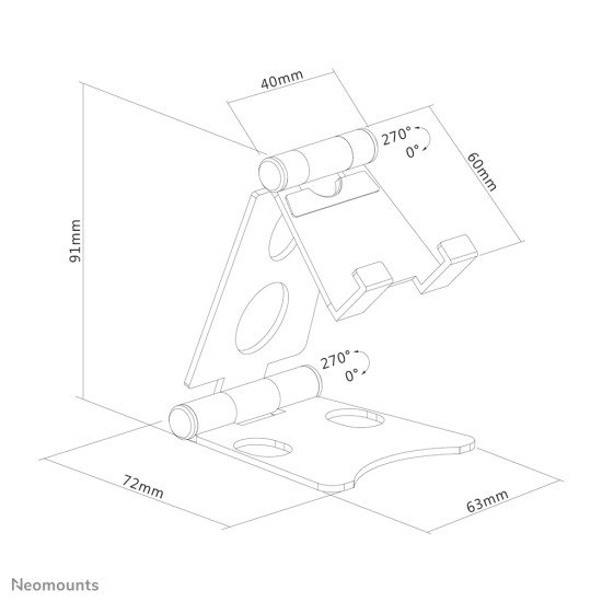 Neomounts by Newstar support de téléphone pliable