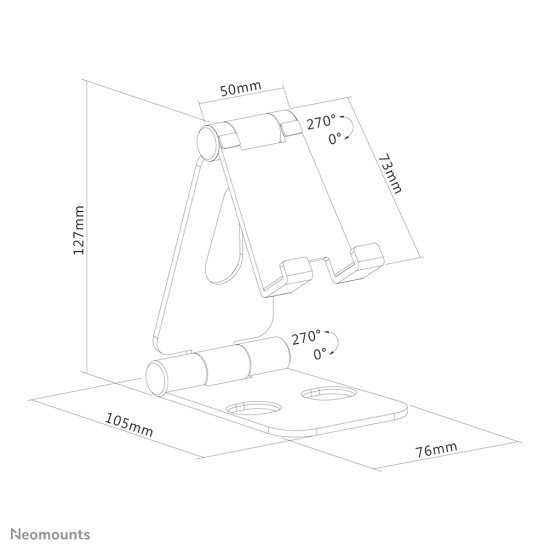 Neomounts by Newstar support de téléphone pliable