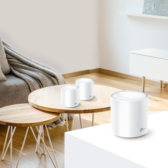 TP-Link DECO X60(2-PACK) système Wi-Fi maillé Bi-bande (2,4 GHz / 5 GHz) Wi-Fi 6 (802.11ax) Blanc Interne