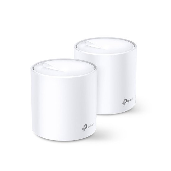 TP-Link DECO X60(2-PACK) système Wi-Fi maillé Bi-bande (2,4 GHz / 5 GHz) Wi-Fi 6 (802.11ax) Blanc Interne