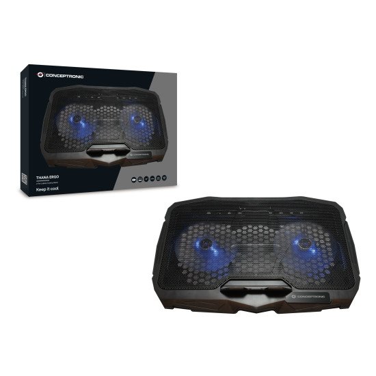Conceptronic THANA07B système de refroidissement pour ordinateurs portables 43,2 cm (17") Noir Conceptronic THANA07B système de refroidissement pour ordinateurs portables 43,2 cm (17") Noir