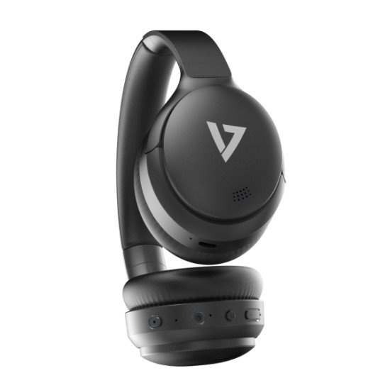 V7 HB800ANC écouteur/casque Arceau Connecteur de 3,5 mm USB Type-C Bluetooth Noir