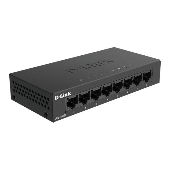 D-Link DGS-108GL Non-géré Gigabit Ethernet (10/100/1000) Noir