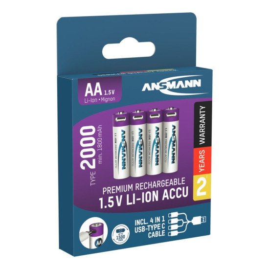 Ansmann 1312-0036 pile domestique Batterie rechargeable AA Lithium-Ion (Li-Ion)